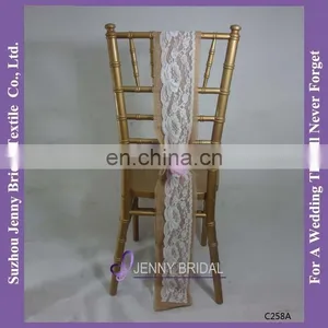 C258A Cheap Burlap Chair Sash With Flower thumbnail-1