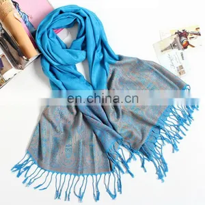 Fashion Paisley 100% Cotton Jacquard Minority Style Women Shawl Scarf thumbnail-1