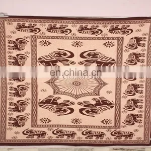 Royal King Elephant Bed Sheet Hippe Tapestry Bedspreads Wholesale Indian Tapestry thumbnail-1