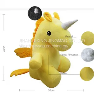Your Own Logo Can be Added Custom Stuffed Embroidery Unicorn Plush Toy thumbnail-4