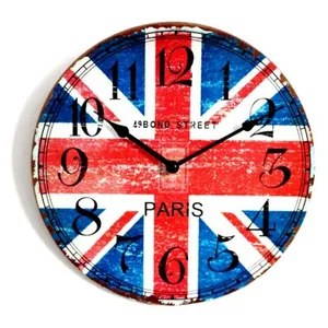 Retro Vintage Quartz Wall Clock Modern Home Decor MDF Wooden Wall Clock thumbnail-1