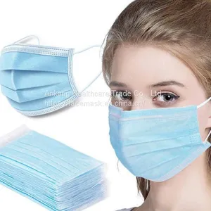 CE FDA Approved - Anti Virus 3 Filter Layers BFE 99% Non-Woven Skin-Friendly Disposable Face Mask -HE0002 thumbnail-1