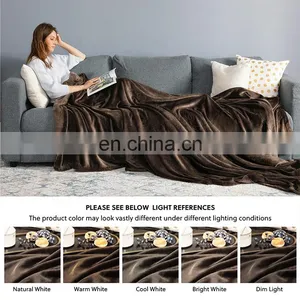 Eco Friendly Premium Super Cozy Fade Resistance 100% Polyester Design Organic Flannel Fleece Blanket thumbnail-7
