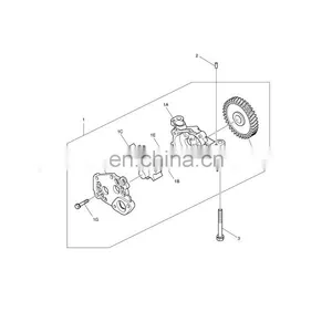 DIESEL ENGINE PARTS DB58 GEAR OIL PUMP 65.05104-0022 FIT FOR WHEEL EXCAVATOR DH210W-7S thumbnail-1