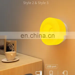 Led Night Lamp USB Chargeable Human Induction Night Lamp Bedroom Bedside Table Lamp Bedroom Eye Protection thumbnail-1