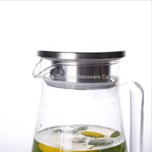 Glass Carafe Water Filter Pitcher Jug With Handle 1.4L thumbnail-4