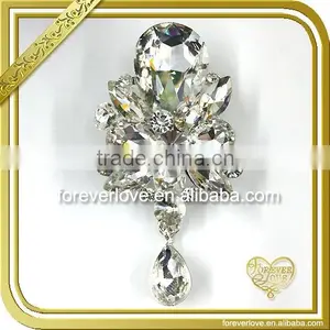 Vintage Cheap Rhinestone Snowflake Brooch Pin For Wedding Invitations Cards In Bulk FB-053 thumbnail-1