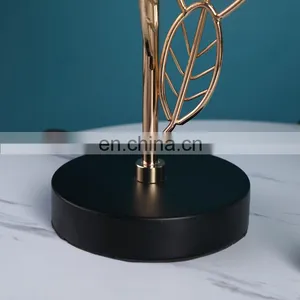 European Modern Design Creative Leaf Shape Iron Material Luxury Gold Table Lamps for Hotel Home Decor thumbnail-5