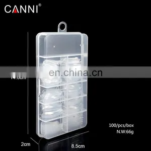 86110 100PCs/Box False Nails Mold Clear Full Cover Poly Nail Tips Scale Tools With Clip UV Gel Acrylic Quickly Extended Tips thumbnail-5