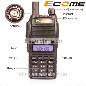 Small Uhf Vhf Walkie Talkie ce Rohs Factory Price Woki Toki Ecome ET-UV200 thumbnail-1