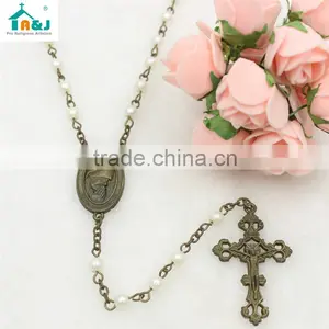 Passed CPSIA Test Imitation Pearl Chain Rosary Home Decoration thumbnail-4