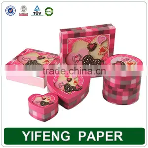 Fancy Colored Round Decorative Cardboard Storage Boxes thumbnail-1
