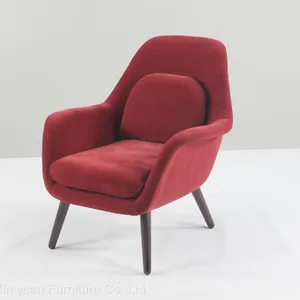 Modern High Quality Solid Wood Upholstery Furniture Petit Chair High Quality Lounge Chairs thumbnail-1