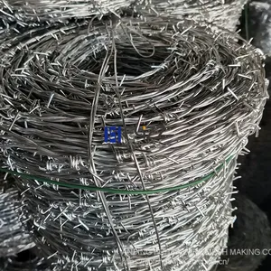 Hot Dipped Galvanized Steel Double Twist Barbed Wire for Security Fencing thumbnail-1