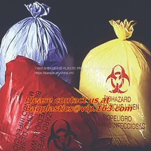 Safe Disposal, Biohazard Labeling, Autoclavable Bag, Polypropylene, Disposable, Clear Transparent Disposal Sack thumbnail-1
