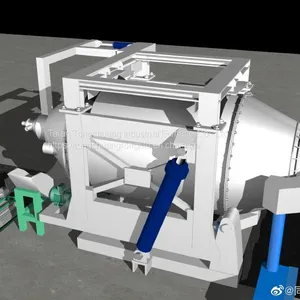 Pure Oxygen Natural Gas Rotary Furnace, Cast Iron Melting and Smelting Low Cost, 1T Pure Oxygen Natural Gas Rotary Furnace thumbnail-1