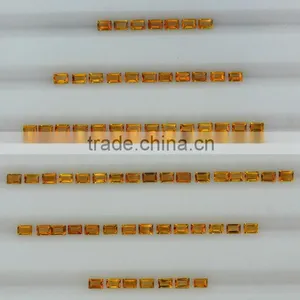 Natural Citrine Square Loose Calibrated Briolettes Faceted Cut thumbnail-1