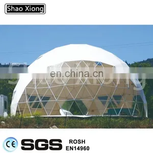 10m Geodesic Dome Tent Inflatable Dome Canvas Camping Tent For Sale thumbnail-3