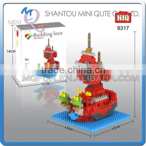 Mini Qute HIQ Anime One Piece Thousand Sunny Going Merry Pirate Ship Plastic Building Cartoon Model Educational Toy NO.9317 thumbnail-1
