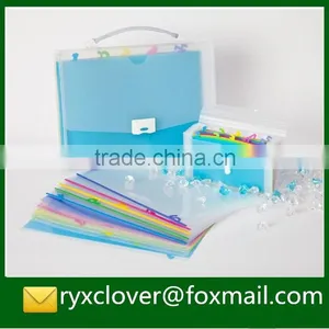 Expanding Handle Carrying Plastic Folders With 12 Pockets thumbnail-1