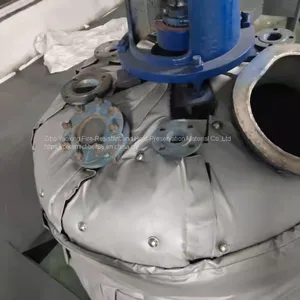 Removable Fiberglass Sleeve Glass Fiber Silicone Jacket for High Temperature Equipment thumbnail-2