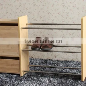 Folding Shoe Rack With 2 Storage Drawers thumbnail-1