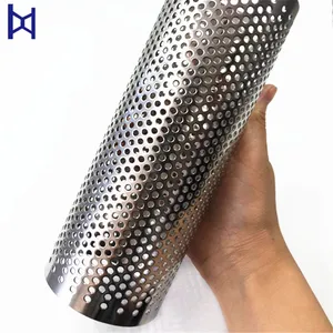 50 100 150 200 300 500 Micron 304 Stainless Steel Woven Wire Mesh Screen Cylinder Filter Tube thumbnail-1