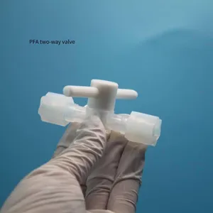 Teflon Pfa (polytetrafluoroethylene) Three - Way Valve, 1/4 Inch, Acid - and Alkali - Resistant, High - Temperature - Resistant With Hexagonal Nut thumbnail-5