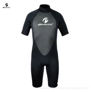Diving Wetsuit Back Zip Shorty 1.5mm-2.5mm Neoprene Short Surfing Suit thumbnail-1