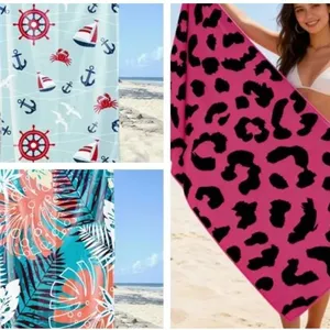 Sand Free Beach Towels Microfiber Printed Towels thumbnail-1