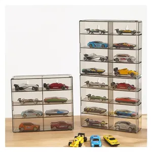 Hot Sell 1:64 Diecast Parking Spaces Sot Scene Model Car Storage Box Display Box 8 Grids 1:64 Display Case thumbnail-2