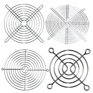 Black Powder Coated Wire Mesh Fan Guard, 8 Mesh, 0.8mm Wire, Circular Shape for AC Fans thumbnail-4