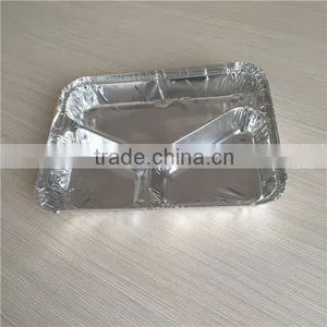 Manufacture 3-compartment Aluminum Foil Food Takeaway Trays thumbnail-2
