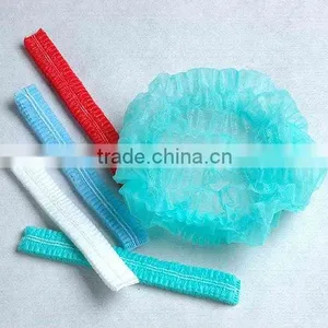White Green Blue Red PP 12g/m2 Nonwoven Clip Caps 18" 19" 20" 21" 24" Double Elastic Latex Free thumbnail-1