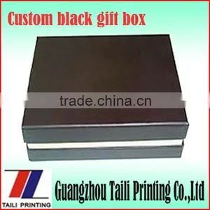 Custom Luxury Black Gift Box With Lid thumbnail-1