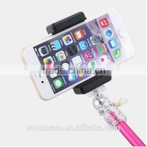 Crystal Interface Aluminum Selfie Stick With Bluetooth Shutter Button thumbnail-3