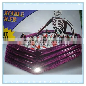 Inflatable Pool Cooler Floats, Pvc Inflatable Skull Shape Drink Ice Cooler thumbnail-1