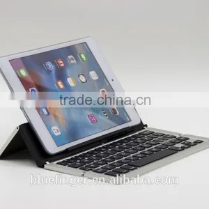Wholesale Aluminum ABS Tablet Portable Bluetooth Foldable Keyboard for IPad,iPhone,smart Phoens thumbnail-2