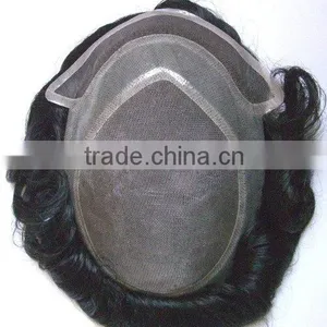 Full Swiss Lace and Silk Top Human Hair Toupee With Invisable Knots thumbnail-6