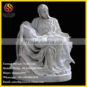 The Mourning of Christ White Marble Statue thumbnail-1