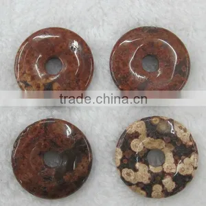 Wholesale Different Size Leopard Skin Jasper Donut Gemstone thumbnail-1