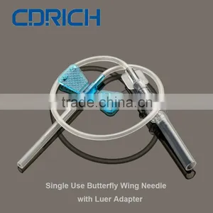 CDRICH Single Use Disposable Butterfly Wing Needle Double Wing Needle With Luer Adapter thumbnail-1