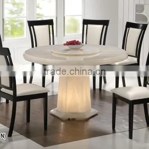 Latest Stainless Marble Top Table Cushion Solid Wood Chair Famous thumbnail-4