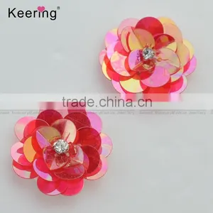 2017 New Red Sequin Flower Applique for Garments WPHB-079 Supplier's Choice thumbnail-4