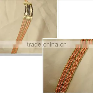 2014 Bead Tassel Alloy Pendant Dainty Long Tassel Necklace Set thumbnail-4