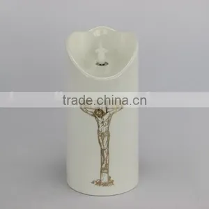 Church Candle Flameless LED Candle in Ceramic thumbnail-4