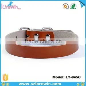5 Color Options Cheap Personalised Leather Dog Collars thumbnail-4