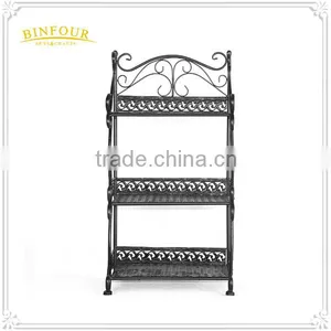 3 Tiers Black Holding Metal Folding Storge Rack thumbnail-3