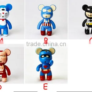 Creative Gloomy Bear LED Light Flash Keychain With Sound Quality Choice thumbnail-6