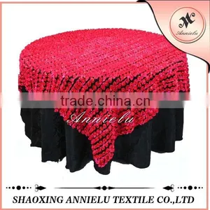 Fancy Embroidery Mesh Wedding Table Overlay for Sale thumbnail-1